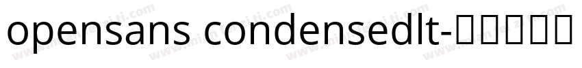 opensans condensedlt字体转换